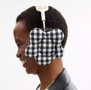 *NWT* COACHTOPIA Coach Loop Flower Headphone Covers, Color - Gingham